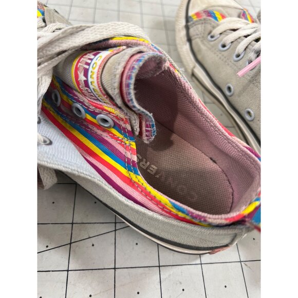 Converse Chuck Taylor Rainbow Trim Low-Top Sneakers Sz. 3 Youth Canvas Multicolo - Picture 10 of 10